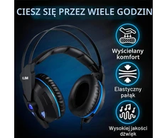 KLIM Impact V2 laidinės žaidimų ausinės su mikrofonu, 7.1 erdviniu garsu, juodos