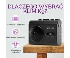 KLIM nešiojamas kasečių grotuvas su garsiakalbiu, mikrofonu ir F1 ausinėmis KLK90260