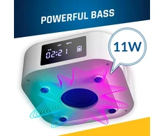 KLIM nešiojamasis CD stereo grotuvas Boombox E1 su Bluetooth, FM radiju, USB ir žemųjų dažnių garsiakalbiu