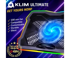 KLIM nešiojamojo kompiuterio aušinimo padėklas Ultimate RGB 11–19 col. M20