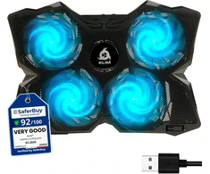 KLIM nešiojamojo kompiuterio aušinimo padėklas su 4 ventiliatoriais ir USB, K3N