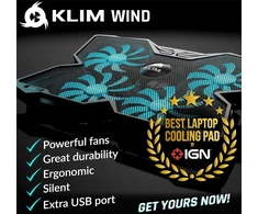 KLIM nešiojamojo kompiuterio aušinimo padėklas su 4 ventiliatoriais ir USB, K3N