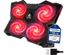 KLIM nešiojamojo kompiuterio aušinimo stovas su 4 ventiliatoriais ir 2 USB jungtimis, k147