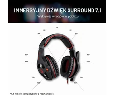 KLIM žaidimų ausinės Mantis su mikrofonu, USB ir 7.1 erdviniu garsu
