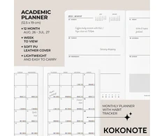 Kokonote akademinis savaitinis planuoklis 2026–2027, 13 x 19 cm, KKPETIT262702