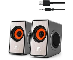Kompiuterio kolonėlės OROROW 12 W stereofoninės kompiuterinės kolonėlės su USB ir 3,5 mm jungtimis, S206