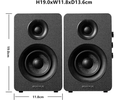 Kompiuterio kolonėlės Sanyun kompiuterinės lentynos garsiakalbiai Bluetooth 5.0, 60 W, aktyvūs, juodi, SW208