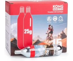 KONG MING CAR CO2 kasetės su sriegiu 16 g/25 g dviračių pompos užpildymui (15 vnt.)