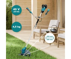 Könner &amp; Söhnen akumuliatorinis žoliapjovės rinkinys, 40 V, 3 dantų peilis, 2 mm pjovimo storis, KS BCT-40 V