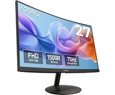 KOORUI lenktas 27 colių Full HD monitorius 75 Hz su HDMI ir VGA, 27N5CA