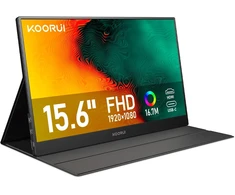 KOORUI nešiojamasis monitorius 15,6 col. FHD IPS 60 Hz su HDMI ir USB-C E1511A