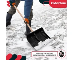 KOTARBAU sniego kastuvų rinkinys 2 vnt. su mediniais kotais ir ledo grandikliu ZSY3587K