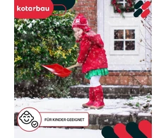 KOTARBAU vaikiškas sniego kastuvas su mediniu kotu, 82 cm, raudonas, S429K