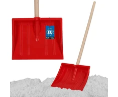 KOTARBAU vaikiškas sniego kastuvas su mediniu kotu, 82 cm, raudonas, S429K