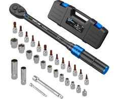 KRETLAW dinamometrinių raktų rinkinys 3/8", 5–60 Nm, 30 dalių, K180016