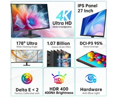 KTC 27 col. 4K UHD IPS monitorius 60 Hz su HDR400 ir DisplayPort H27P27
