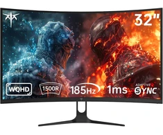 KTC lenktas 32 colių QHD žaidimų monitorius 185 Hz, 1 ms, HVA, HDR10 H32S5