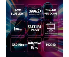 KTC žaidimų monitorius 25 colių Full HD IPS 300 Hz 1 ms H25Y