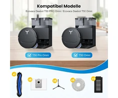 KTNAid priedų rinkinys robotui dulkių siurbliui Ecovacs Deebot T50 Pro Omni, 24 vnt.
