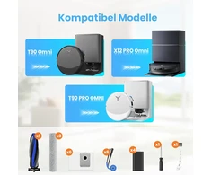 KTNAid robotų dulkių siurblių priedų rinkinys Ecovacs Deebot T90 Omni, T90 PRO Omni ir X12 PRO Omni, 22 vnt.