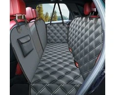 KYG šunų kilimėlis galinei automobilio sėdynei su šonine apsauga ir langu, 148 x 135 cm, pilkas