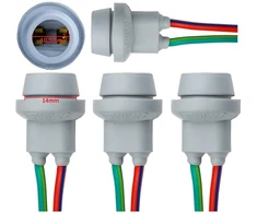 L &amp; P Car Design guminiai T10 W5W lemputės lizdai su 10 cm laidu, 4 vnt., B570-A