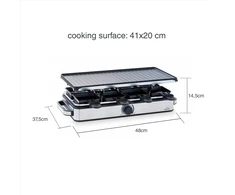 Lacor raclette grilis su apverčiama 41 x 20 cm plokšte, 1400 W, modelis 69348