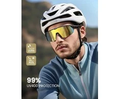 Lamicall poliarizuoti sportiniai akiniai nuo saulės su UV400 apsauga, TR90 rėmeliu, 24 g, BCPE02-EU-GD
