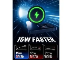 Lamicall telefono magnetinis automobilinis įkroviklis su ventiliacijos tvirtinimu, 15W, 20x N52 magnetai, MagSafe, OL-Z9T9-C78W