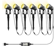 Lam(MS)pen LED sodo šviestuvų komplektas, 6 vnt., 20 W, 24 V, IP65, 2100 lm, su žemės smaigaliais, GL22-6-24V