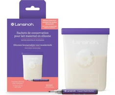 Lansinoh daugkartiniai silikoniniai motinos pieno laikymo maišeliai 240 ml, 5 vnt., 20495