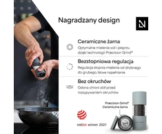 LARS NYSØM rankinių druskos ir pipirų malūnėlių rinkinys su keraminiu mechanizmu FR-D-BABY