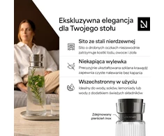 LARS NYSØM stiklinis grafinas vandeniui 1,5 l su nerūdijančiojo plieno dangteliu BAK-7-PURBLA