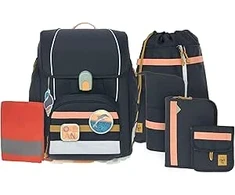 LÄSSIG mokyklinės kuprinės rinkinys Boxy Unique Dark Mėlyna Ocean Edition, 21 l, 1205015085