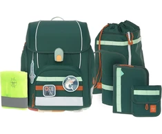 Lässig mokyklinių kuprinių rinkinys Boxy Unique Dark Žalias Ocean Edition, 21 l, 7 dalių