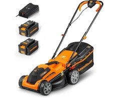 Lawnmaster akumuliatorinė vejapjovė, pjovimo plotis 34 cm, bešepetėlinis variklis, CLMF2434G