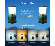 LE kempingo lempa 1000 lm LED, įkraunama, 10 W, kelių režimų, IP44, 3300008