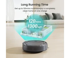 Lefant robotas dulkių siurblys su Wi-Fi, 2 200 Pa siurbimu ir 120 min. veikimu M210P