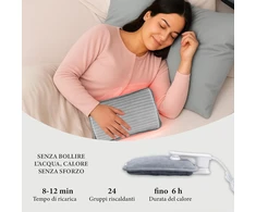 LEIVESTE elektrinis įkraunamas termoforas su aksominiu užvalkalu HZ-009