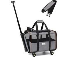 Lekespring transportavimo krepšys katėms ir mažiems šunims su ratukais 40 × 30 × 30 cm BP-21071