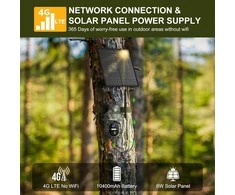 Lemnoi 4G lauko stebėjimo kamera su saulės baterija, 2 K, Wi-Fi nepriklausoma, IP66, naktinis matymas, S72