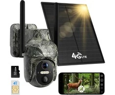 Lemnoi 4G lauko stebėjimo kamera su saulės baterija, 2 K, Wi-Fi nepriklausoma, IP66, naktinis matymas, S72
