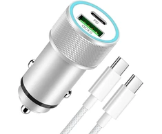 Lemsen automobilinis įkroviklis 60 W su USB-C ir USB-A jungtimis, PD 3.0, QC 3.0, JC-36UC