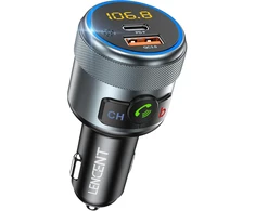 LENCENT automobilinis Bluetooth FM siųstuvas su PD 20 W ir QC 18 W įkrovimu