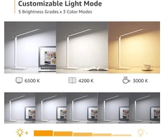 Lepro LED stalinė lempa 550 lm, 9.2 W, 3000–6500 K, su jutikliniu valdymu, balta