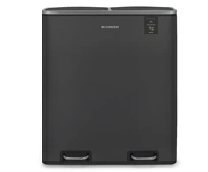 Les Collectors šiukšlių dėžė rūšiavimui, nerūdijančio plieno, 60 l, dvi 30 l talpos dalys, pedalas