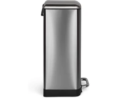 Les Collectors virtuvinė šiukšlių dėžė su pedalu, nerūdijančio plieno korpusas, 30 l talpa, stačiakampė, tyliai užsidaranti