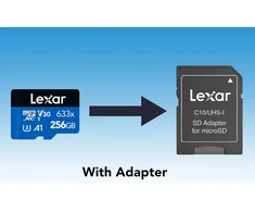 Lexar Micro SDXC atminties kortelė 256 GB UHS-I 100 MB/s su SD adapteriu 633x