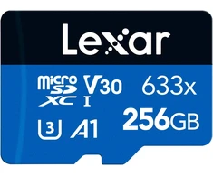 Lexar Micro SDXC atminties kortelė 256 GB UHS-I 100 MB/s su SD adapteriu 633x