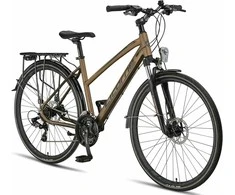 Licorne Bike 28 colių aliuminis trekking dviratis su diskiniais stabdžiais, 21 pavaros
